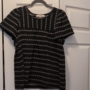 LOFT Black and White Women's Top